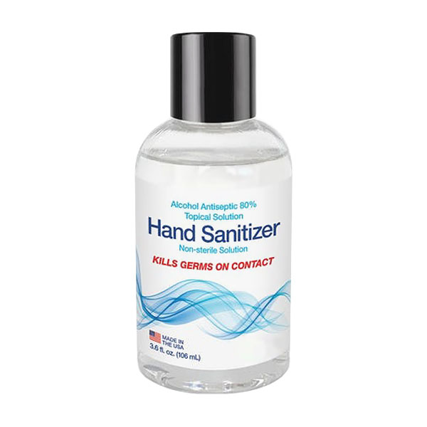 DentalStores Liquid Antiseptic Hand Sanitizer - 80% Ethyl Alcohol - 3.6oz